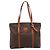 Céline CELINE Macadam Canvas Tote Bag PVC Leder Braun Gold Auth 203674A Golden - Ansicht 13