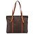 Céline CELINE Macadam Canvas Tote Bag PVC Leder Braun Gold Auth 203674A Golden - Ansicht 2