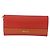 Portafoglio a spalla con catena PRADA in pelle Saffiano Arancione Tono Oro Auth ka6249 - vista 13