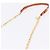 Portafoglio a spalla con catena PRADA in pelle Saffiano Arancione Tono Oro Auth ka6249 - vista 15