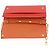 Portafoglio a spalla con catena PRADA in pelle Saffiano Arancione Tono Oro Auth ka6249 - vista 22