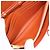 Portafoglio a spalla con catena PRADA in pelle Saffiano Arancione Tono Oro Auth ka6249 - vista 25