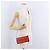 Portafoglio a spalla con catena PRADA in pelle Saffiano Arancione Tono Oro Auth ka6249 - vista 29
