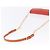 Portafoglio a spalla con catena PRADA in pelle Saffiano Arancione Tono Oro Auth ka6249 - vista 9
