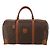 Céline Bolsa Boston CELINE Macadam PVC Couro Marrom Tom Dourado Auth 201260A - vista 13