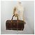 Céline Bolsa Boston CELINE Macadam PVC Couro Marrom Tom Dourado Auth 201260A - vista 25