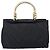 PRADA Handtasche mit Metallgriff Nylon Black Gold Auth 203873 Schwarz Golden - Ansicht 2