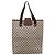 Borsa Tote GUCCI GG Supreme Web Sherry Line PVC Beige Oro Auth 204701A D'oro - vista 2