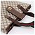 Borsa Tote GUCCI GG Supreme Web Sherry Line PVC Beige Oro Auth 204701A D'oro - vista 6