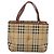Borsa a mano BURBERRY Nova Check PVC Beige Gold Auth 201474V D'oro - vista 2