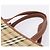 Borsa a mano BURBERRY Nova Check PVC Beige Gold Auth 201474V D'oro - vista 8