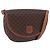 Céline CELINE Macadam Canvas Schultertasche PVC Leather Brown Gold Auth 204266 Braun Golden