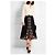 Falda negra con bordados Vilshenko Largo medio Talla 36 Negro - vista 6