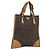 Bolsa PRADA em couro e tweed marrom prata autêntica 203885A
