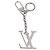 LOUIS VUITTON Porte Cre Printed Initials LV Charm Metal M65071 LV Auth 203696V Argento - vista 2