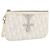 Christian Dior Romantic Accessoire-Tasche PVC Leather White Silver Auth 205858V Silber Weiß