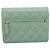 Portafoglio a spalla con catena CHANEL Matelasse in pelle d'agnello verde e oro CC Auth am12655SAM D'oro - vista 2