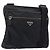 Bolso de hombro PRADA Nylon Black Silver Auth 205158 Negro Plata
