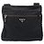 Bolso de hombro PRADA Nylon Black Silver Auth 205158 Negro Plata - vista 13