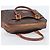 Céline CELINE Macadam Canvas Mini Boston Bag PVC Leather Brown Gold Auth ki6818 Castaño Dorado - vista 14