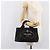 PRADA Canapa PM Handtasche Canvas Schwarz Goldfarben Auth 204699 - Ansicht 24