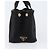 PRADA Canapa PM Handtasche Canvas Schwarz Goldfarben Auth 204699 - Ansicht 4