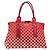 Borsa a mano Miu Miu Canvas Red Gold Auth 204315 Rosso D'oro - vista 13