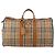 Borsa Boston Burberrys Nova Check Canvas Beige Gold Auth 200449 D'oro - vista 13