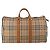 Borsa Boston Burberrys Nova Check Canvas Beige Gold Auth 200449 D'oro - vista 2