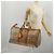 Borsa Boston Burberrys Nova Check Canvas Beige Gold Auth 200449 D'oro - vista 24