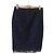 Saia midi em renda azul marinho Msgm