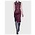 Vestido Jason Wu de cetim borgonha com bordados de pérolas e cristais Bordeaux - vista 7