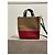 Mini borsa tote Marni in lana camel e pelle rossa Cammello