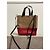 Mini borsa tote Marni in lana camel e pelle rossa Cammello - vista 2