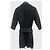 Chaqueta La Perla de algodón negro con bordados y cinturón - vista 2