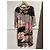 Vestido Leonard de seda estampado rosa preto e cinza Multicor