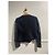 Veste Givenchy tweed et cuir T.40 Black - view 3