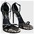 Autre Marque Sandali Saint Laurent python T.38,5 Nero - vista 2