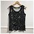 Camiseta de tirantes Balenciaga de algodón negro con estampado de mármol M