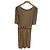 Vestido Chloé de lino beige halter