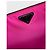 Clutch Prada in nylon rosa con logo triangolare - vista 3
