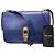 Autre Marque Saint Laurent Carré Satchel Tasche Blau