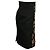 Falda lápiz Burberry de pelo de ternera con estampado animal y crepe, Black / Tan Negro - vista 2