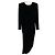 Veronica Beard Tristana Midi-Kleid aus Stretch-Samt in Schwarz