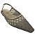Brunello Cucinelli Décolleté Flat in Mesh e Camoscio Taupe con Decorazioni Monili Beige