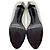 Chanel Pumps in texturiertem Silber-Metallic mit schwarzer Kappe - Ansicht 7