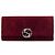 Clutch Broadway Gucci in camoscio rosso con cristalli