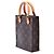 Borsa Satchel Louis Vuitton Monogram Petit Sac Plat Marrone - vista 2