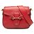 Borsa a tracolla Gucci Lady Web Medium in pelle di vitello rossa Rosso