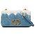 Autre Marque Borsa Dior Caro Medium in denim tie-dye blu Macrocannage